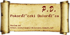Pokoráczki Doloróza névjegykártya